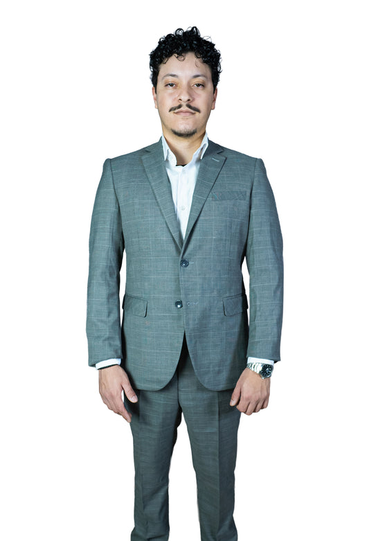Costume Slim Verona Grey – Cinza Windowpane | Notório Suits